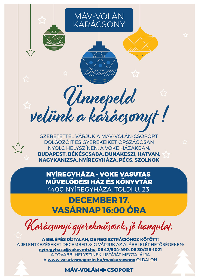 MÁV-VOLÁN Karácsony - Nyíregyháza