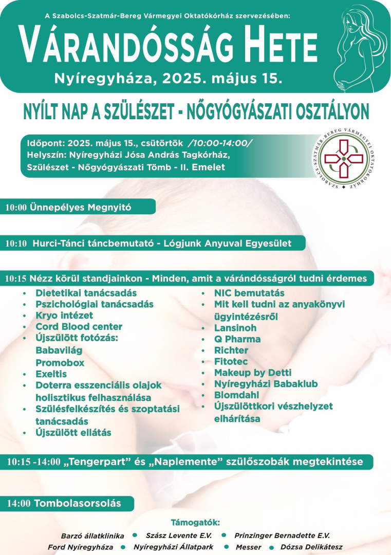 Várandósság hete - Nyílt nap a szülészeten