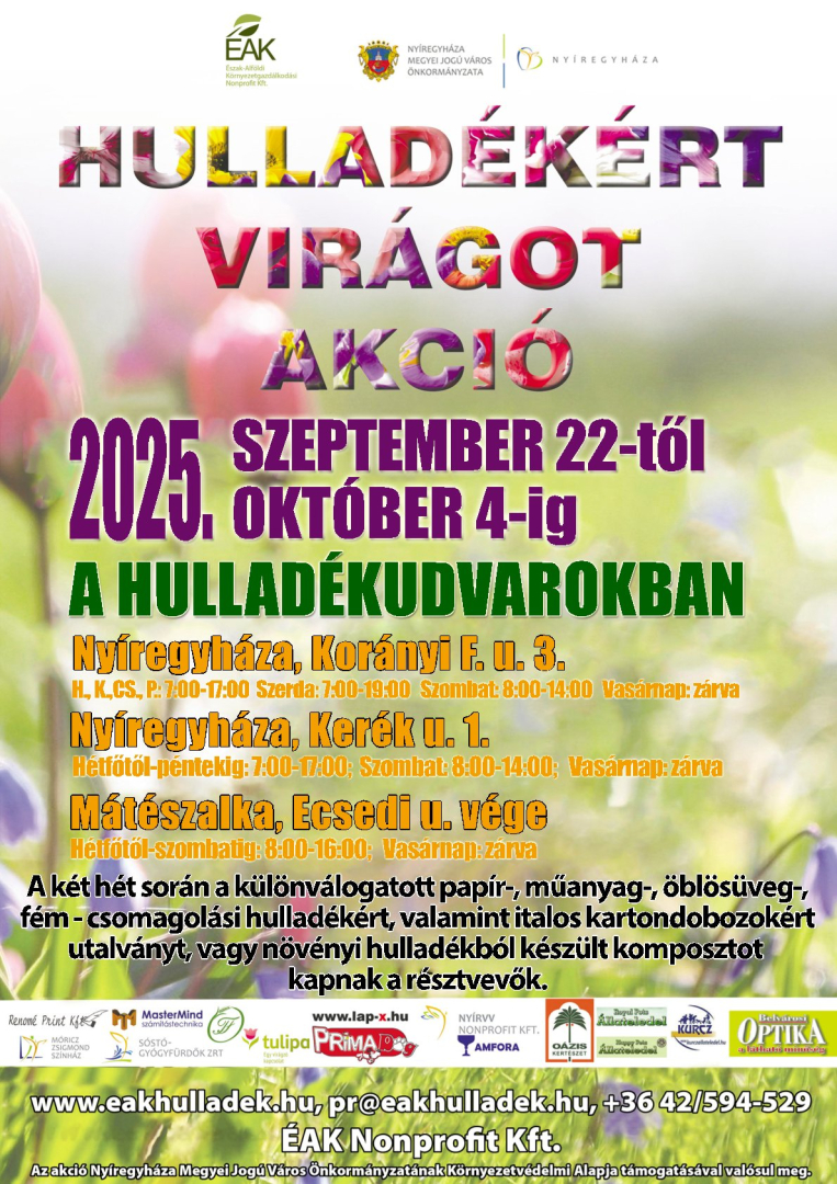 Őszi Hulladékért virágot