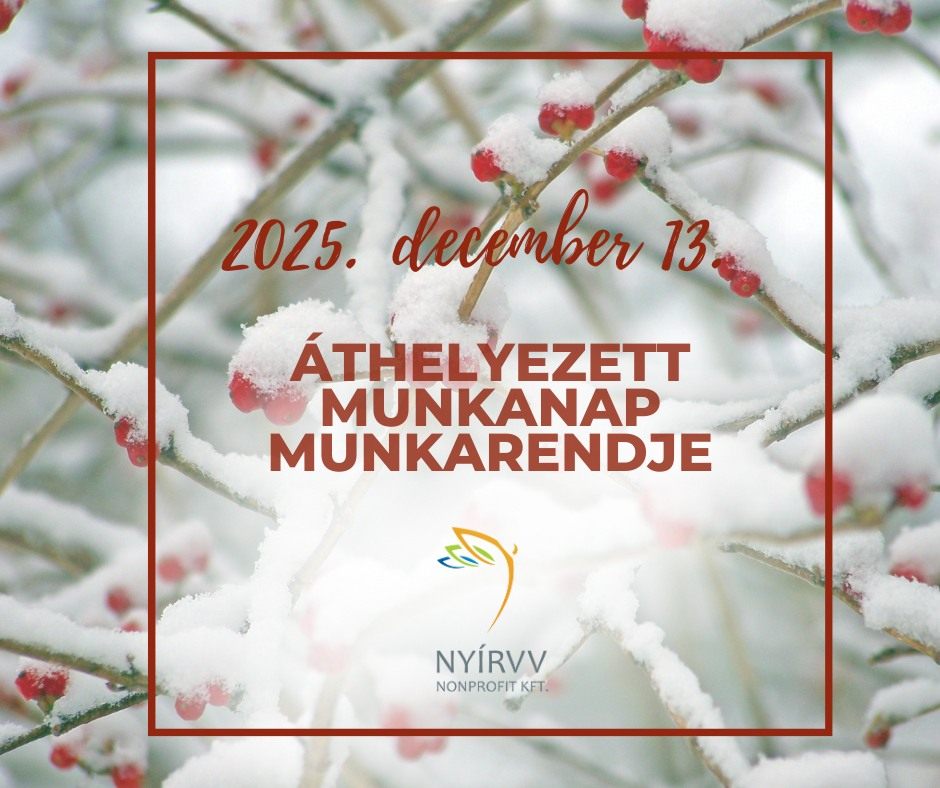 NYÍRVV -  Áthelyezett munkanap munkarendje