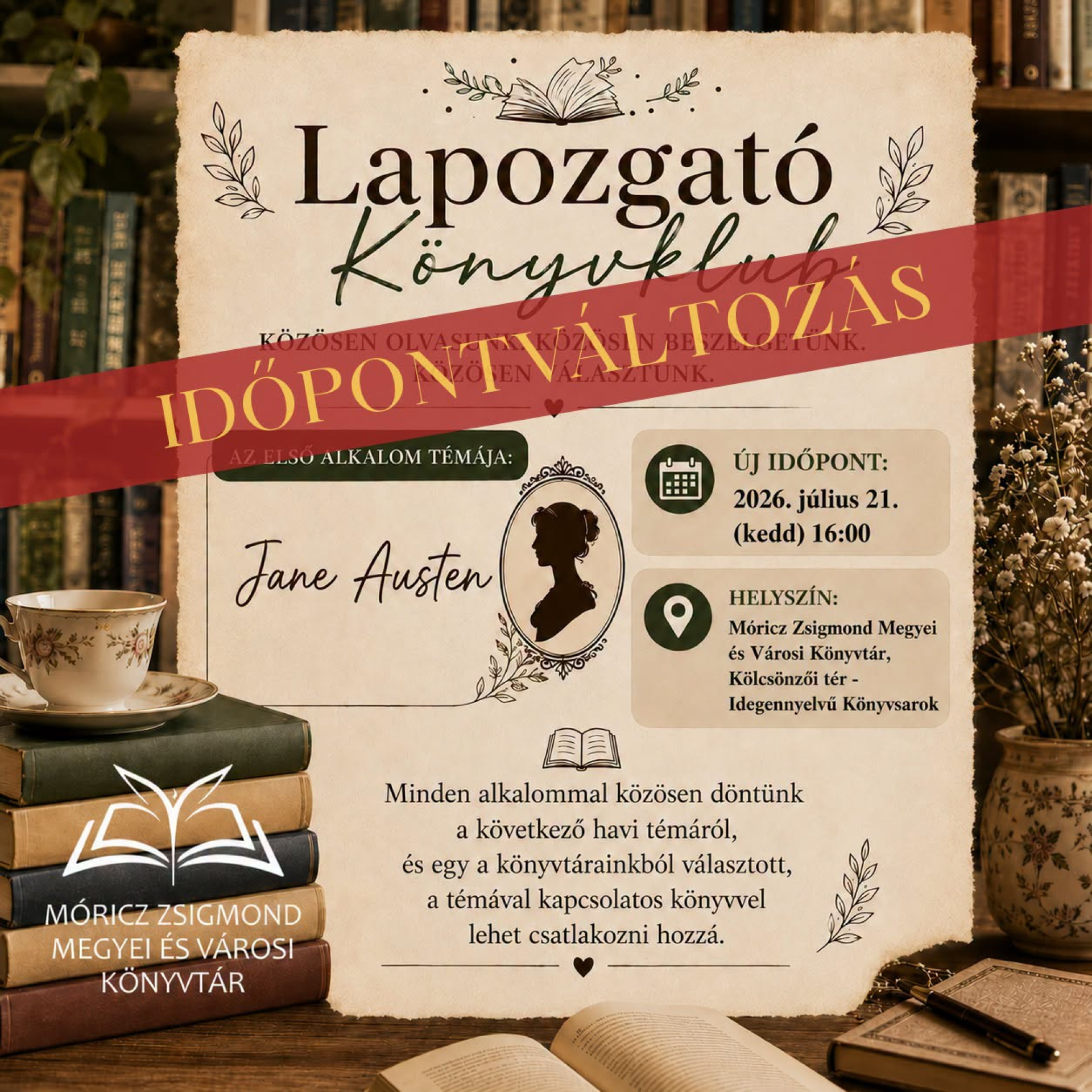 Lapozgató Könyvklub - Új időpont!