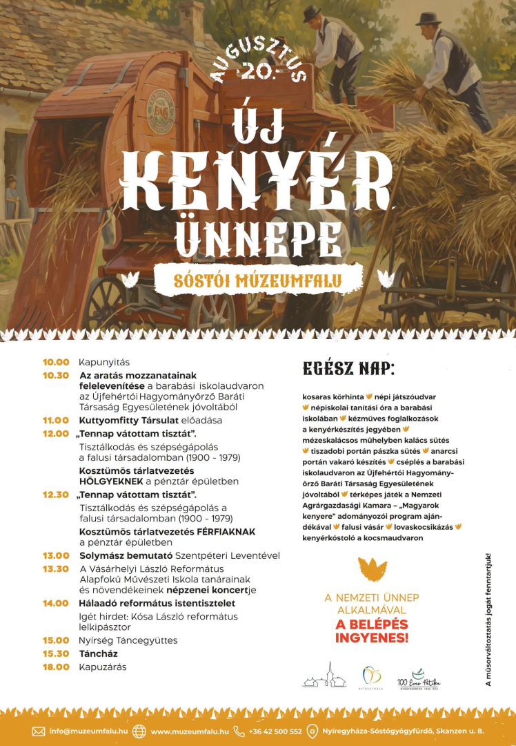 Új kenyér ünnepe a skanzenben