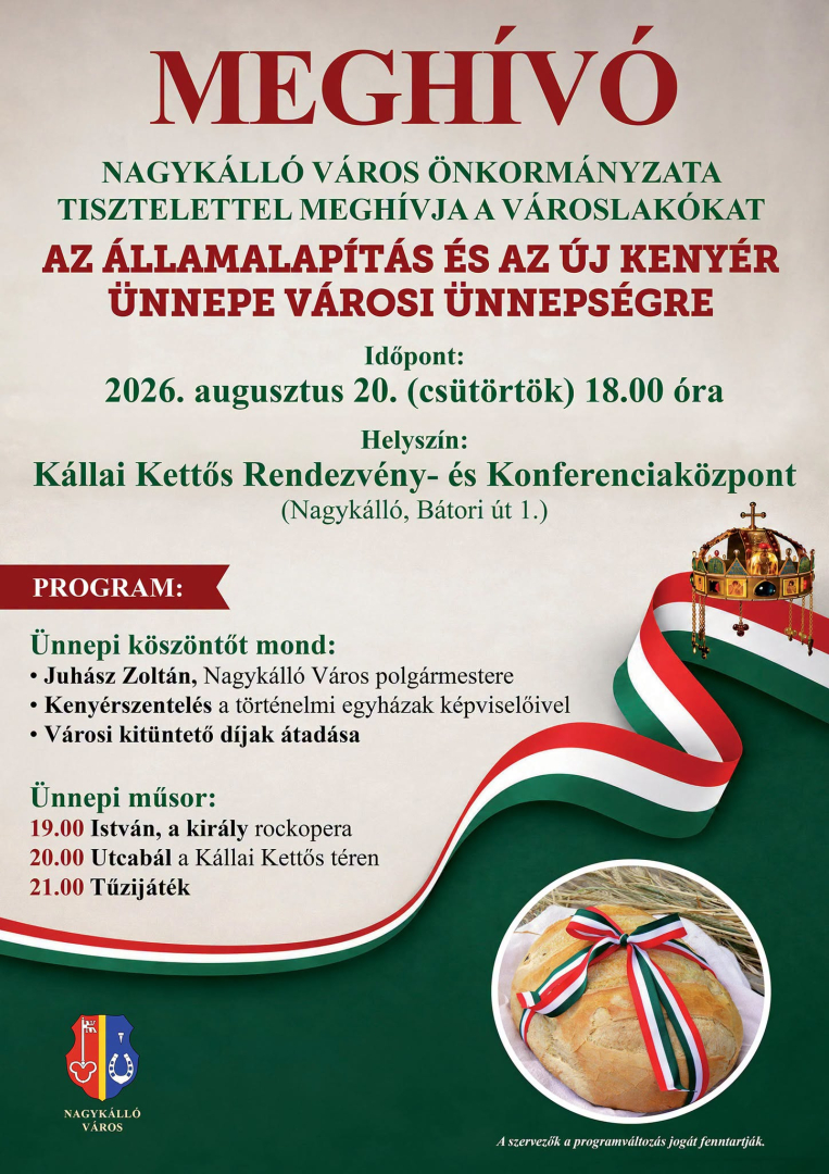 Államalapító Szent István ünnepe Nagykállóban
