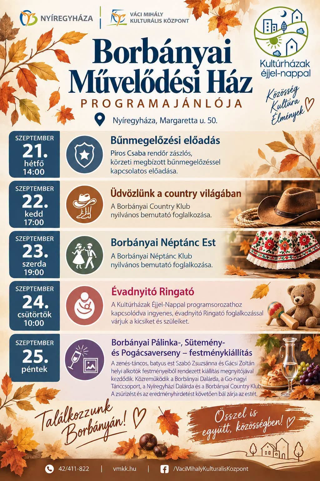 Közösségi programok Borbányán
