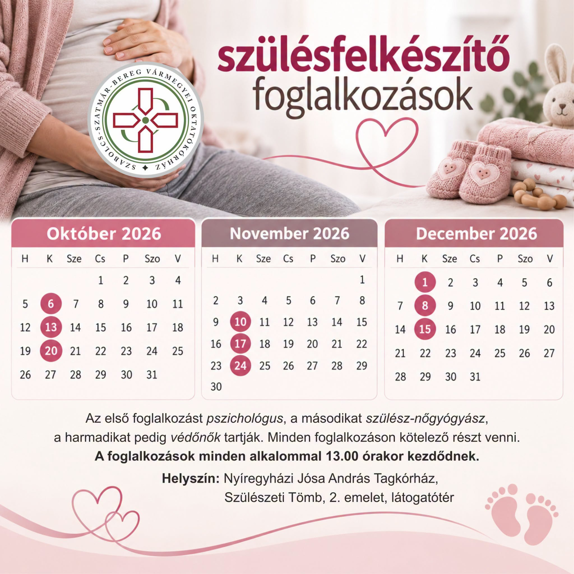 Szülésfelkészítő foglalkozások Nyíregyházán