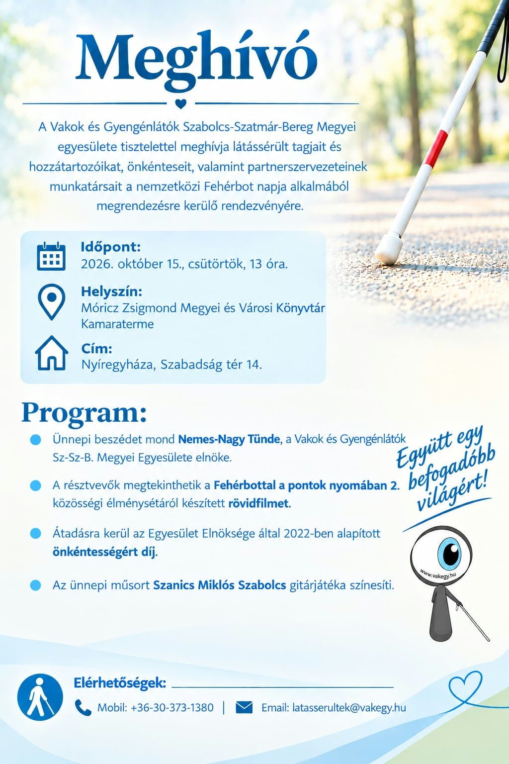Fehér bot napja a könyvtárban
