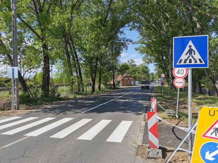Új gyalogátkelőhely a Kemecsei úton
