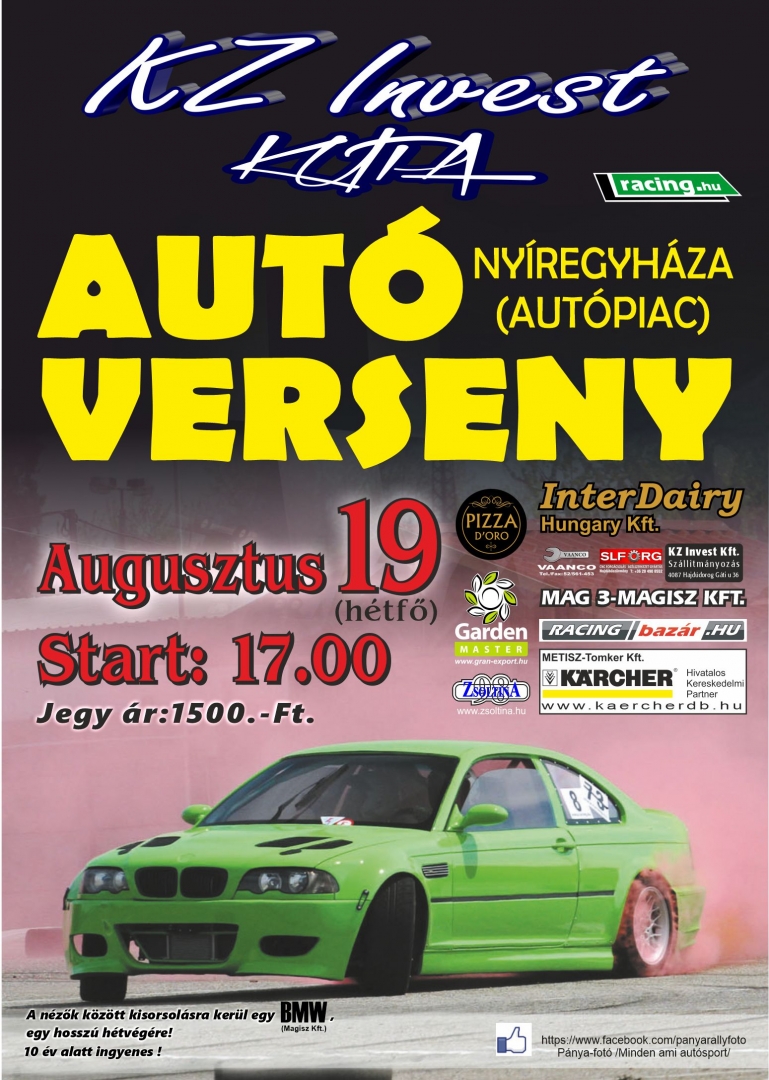 Kz Invest kupa autóverseny Nyíregyházán