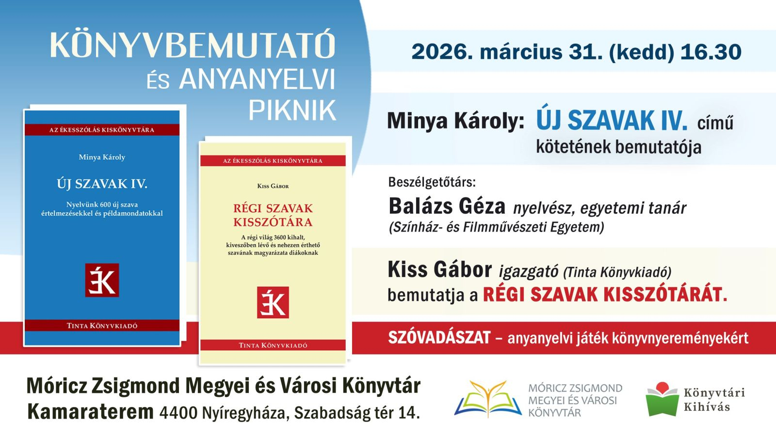 Könyvbemutatók és anyanyelvi piknik