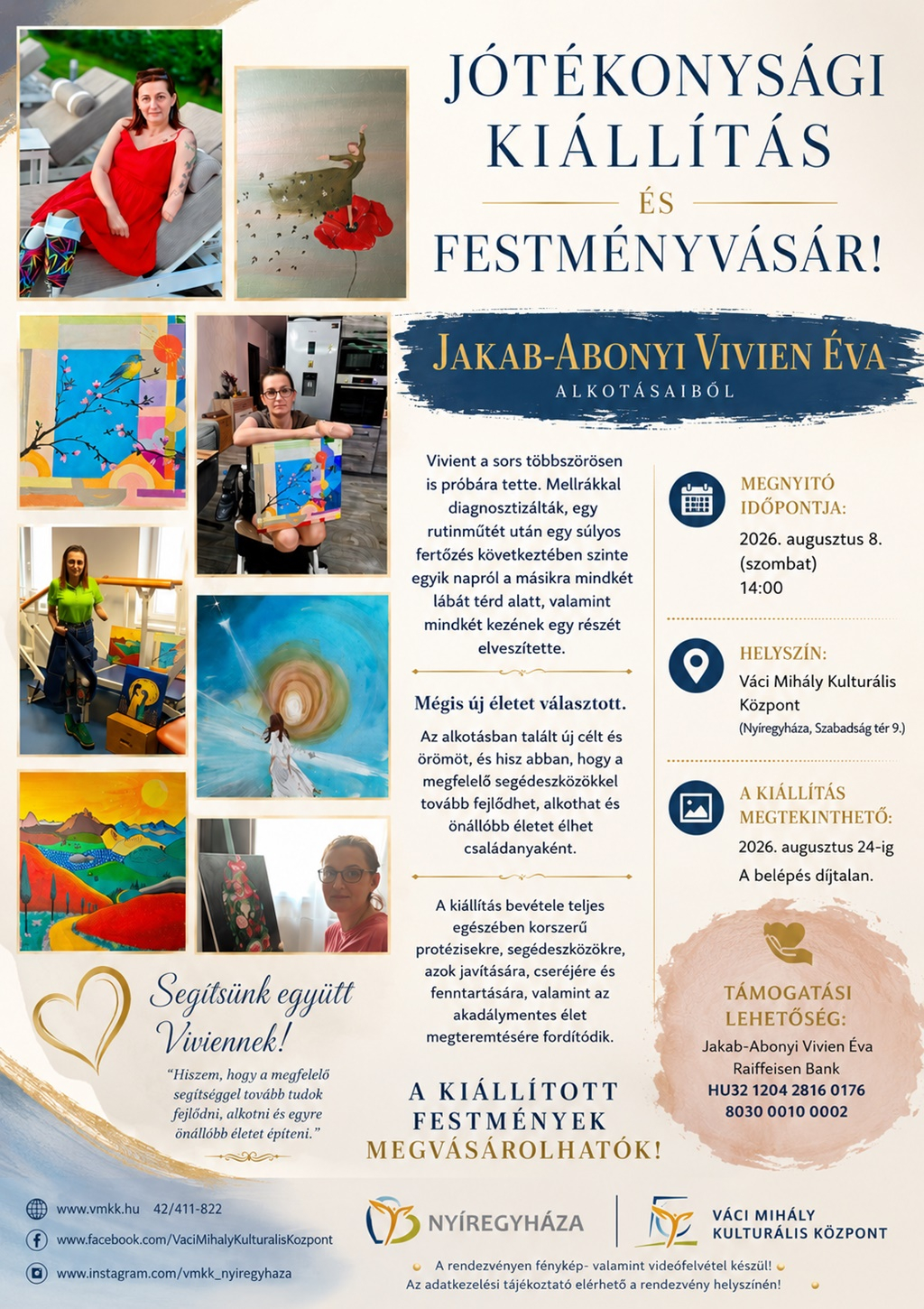 Jótékonysági kiállítás és festményvásár